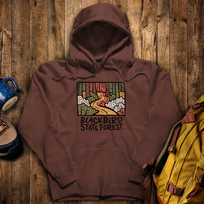 Blackbird State Forest Hoodie Cocoa Adventure and Outdoors Themed Hoodie
