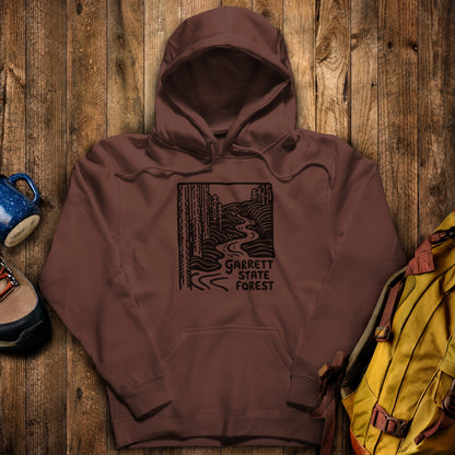 Garrett State Forest Hoodie Cocoa Adventure and Outdoors Themed Hoodie