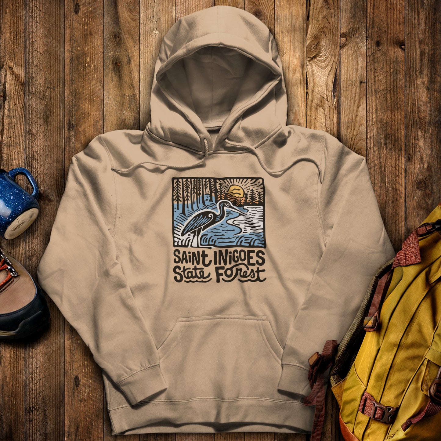 Saint Inigoes State Forest Hoodie Sand Adventure and Outdoors Themed Hoodie