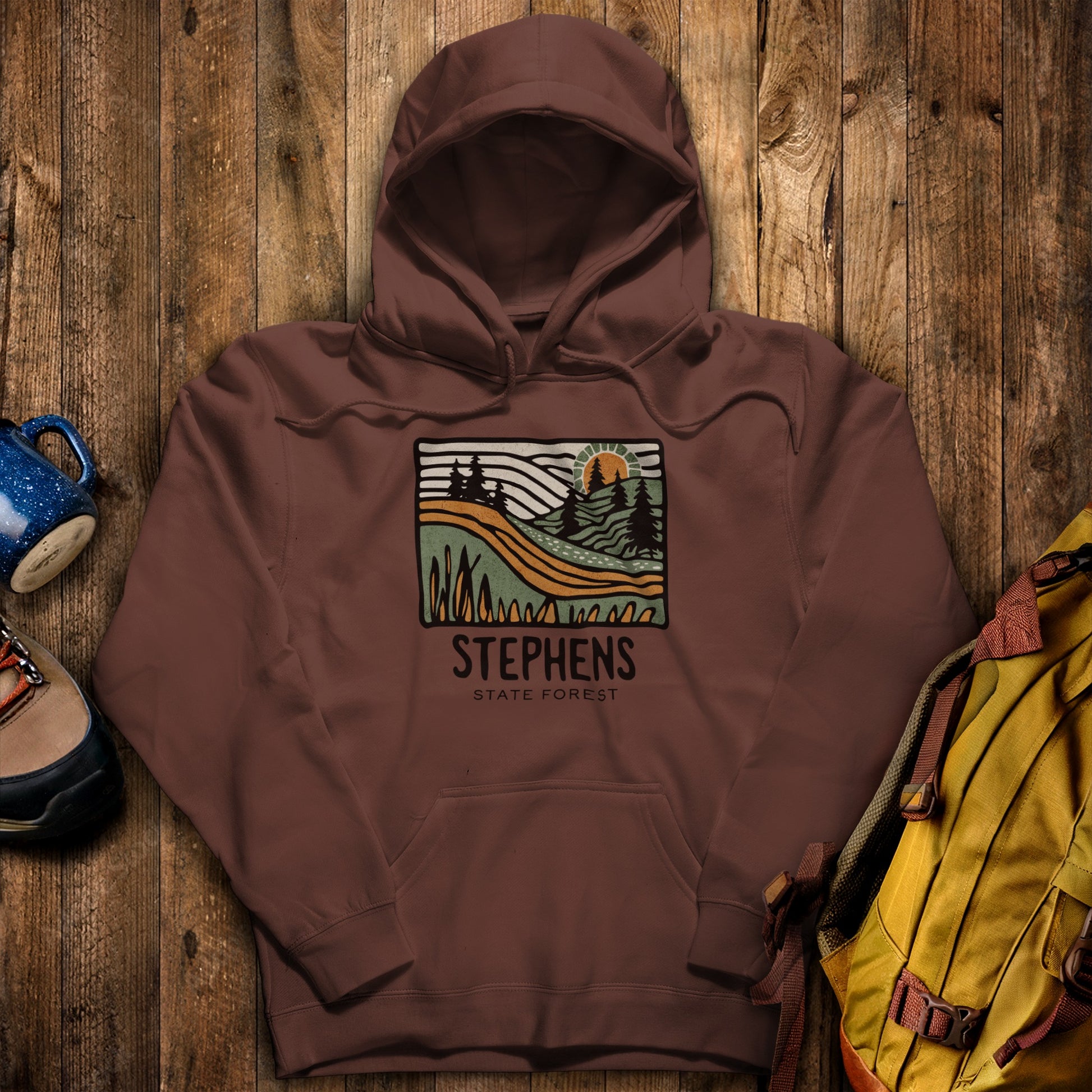 Stephens State Forest Hoodie Cocoa Adventure and Outdoors Themed Hoodie