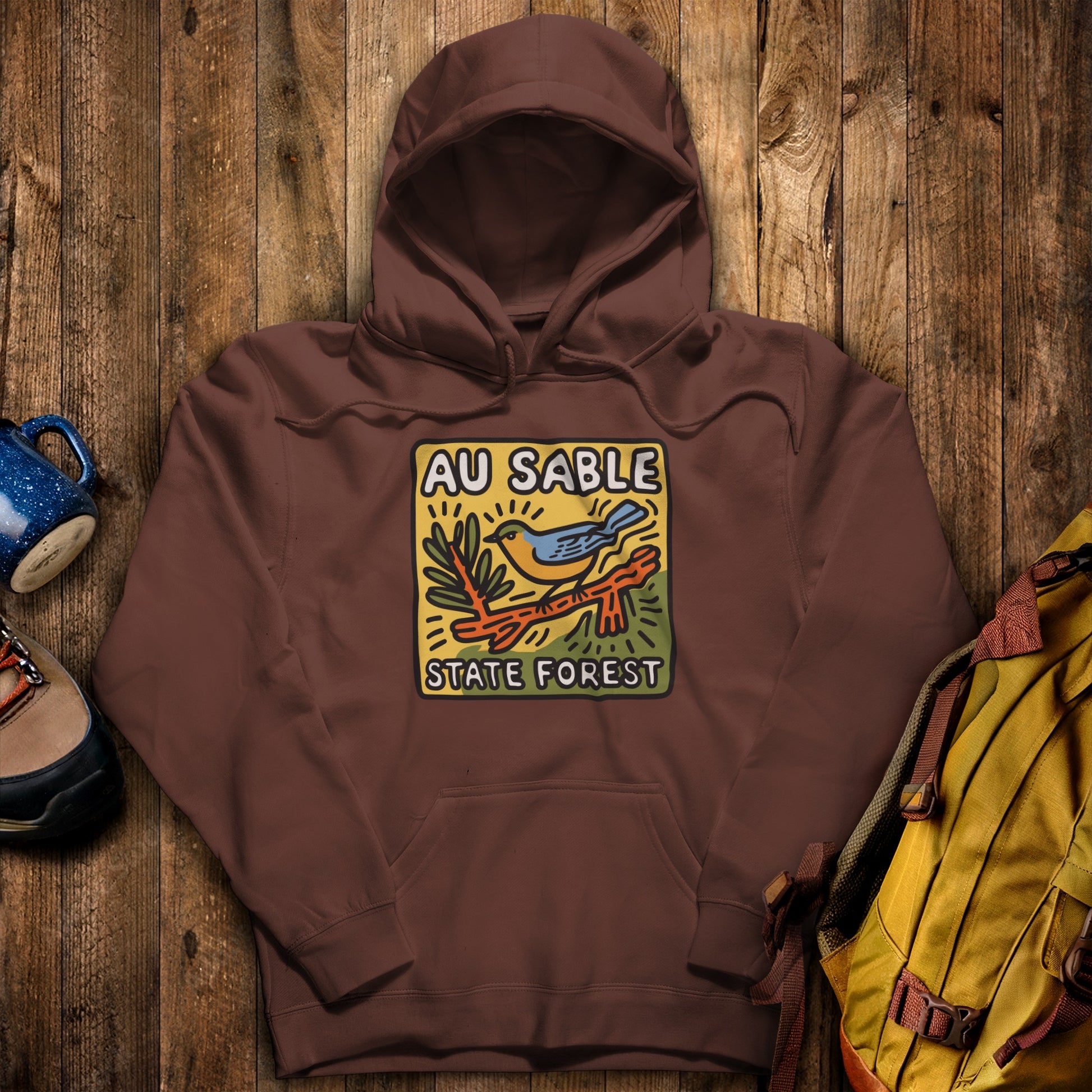 Au Sable State Forest Hoodie Cocoa Adventure and Outdoors Themed Hoodie