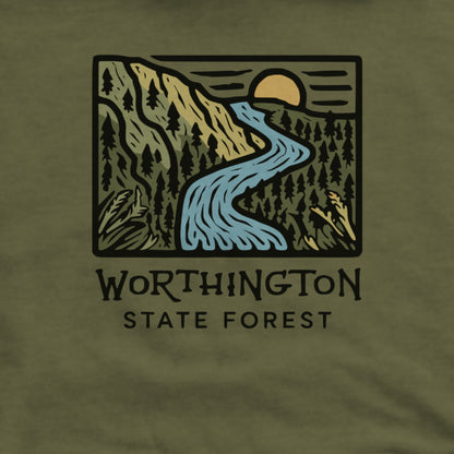 Worthington State Forest Hoodie Adventure and Outdoors Themed Hoodie