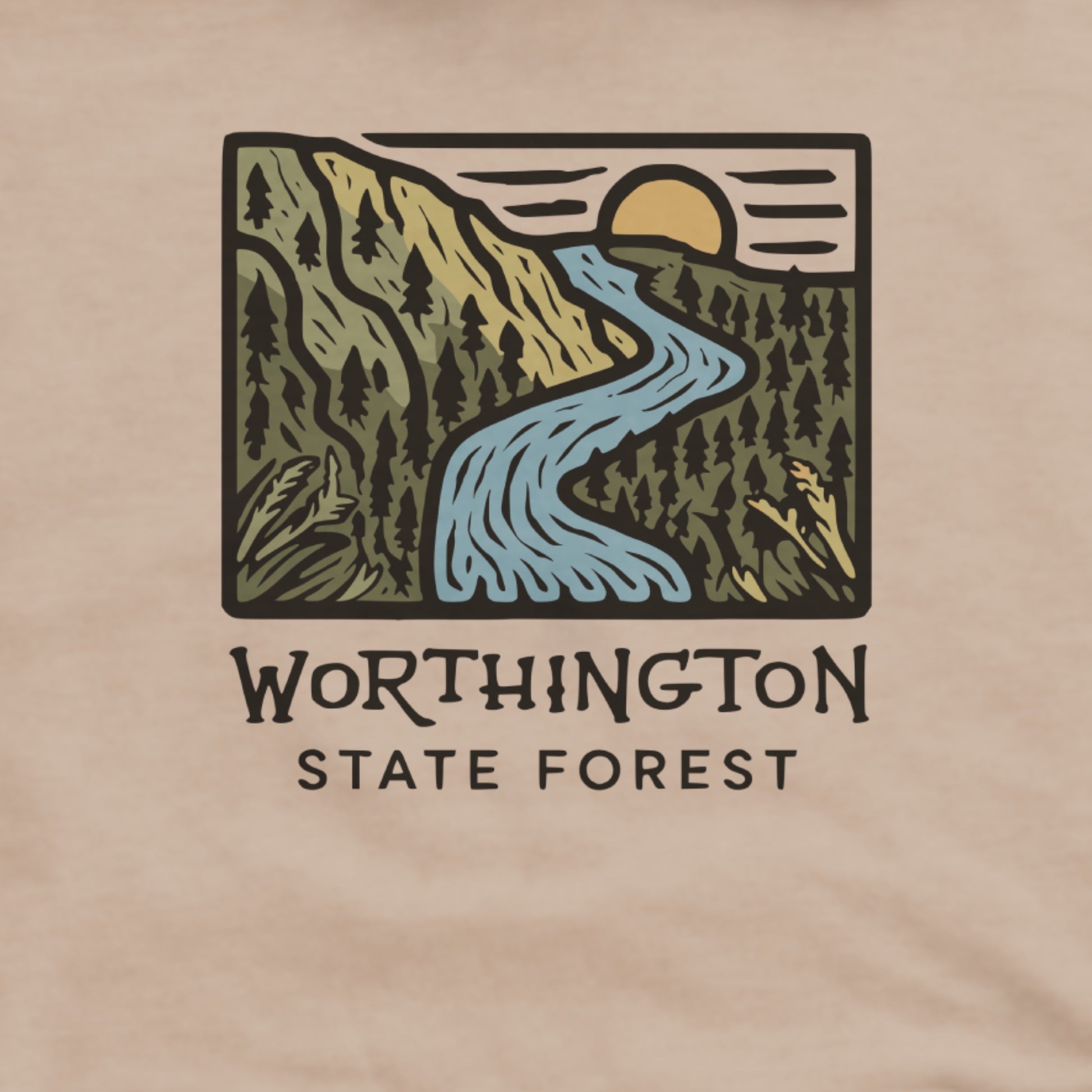 Worthington State Forest Hoodie Adventure and Outdoors Themed Hoodie
