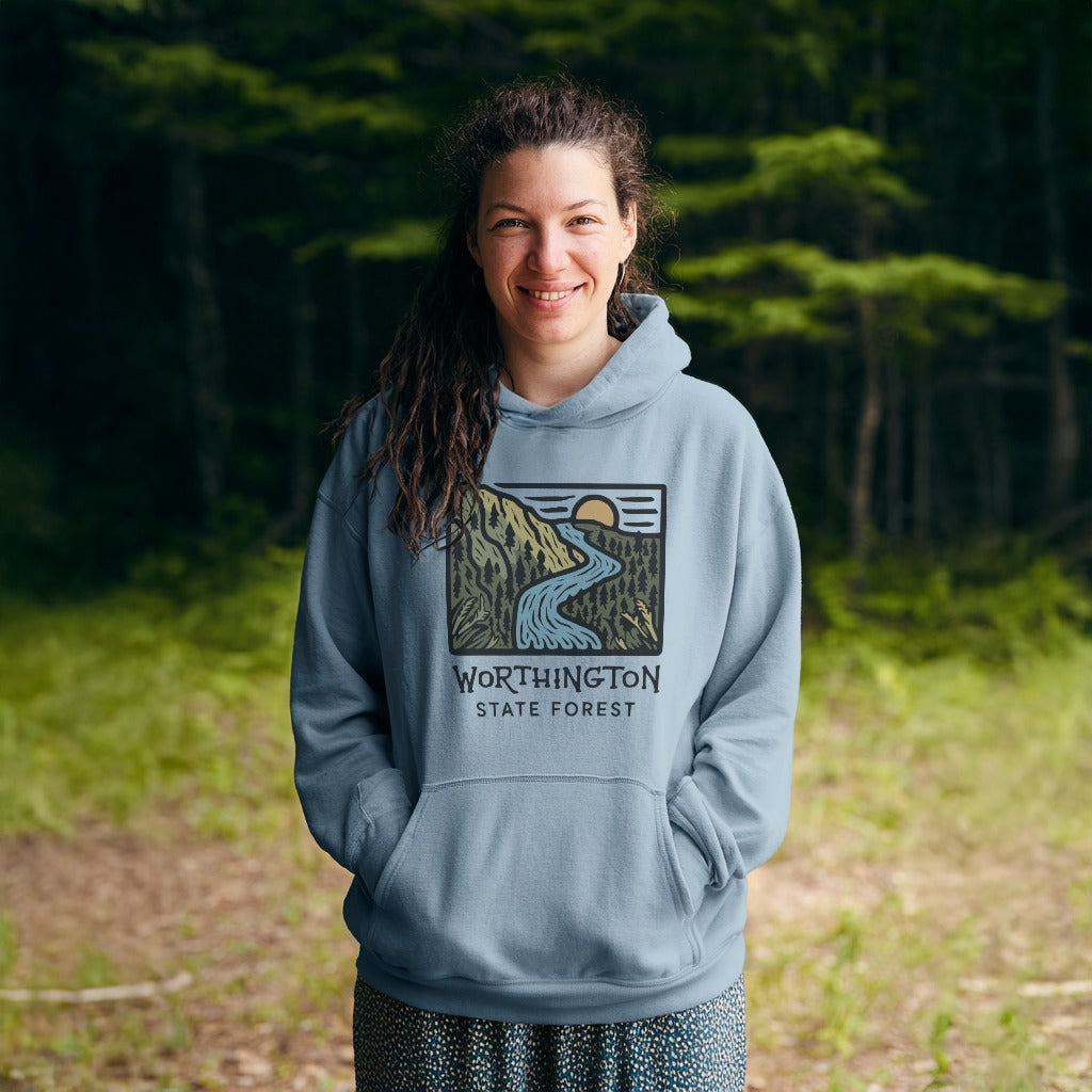 Worthington State Forest Hoodie Adventure and Outdoors Themed Hoodie