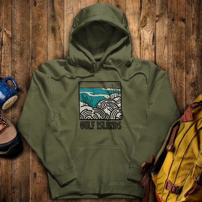 Gulf Islands National Seashore Hoodie Military Green Adventure and Outdoors Themed Hoodie