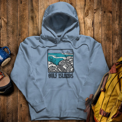 Gulf Islands National Seashore Hoodie Stone Blue Adventure and Outdoors Themed Hoodie