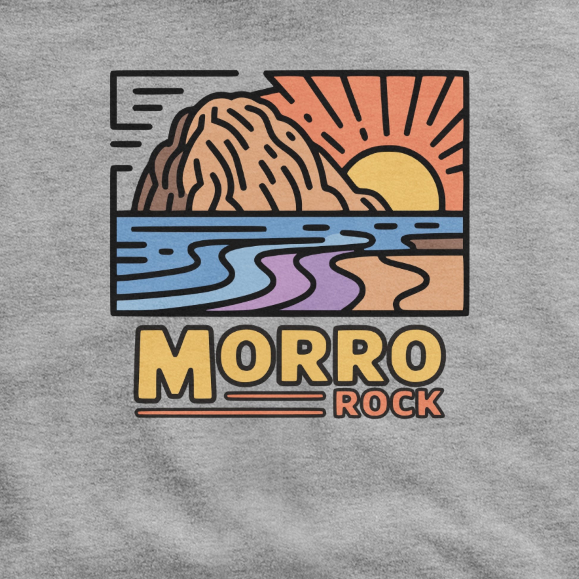 Morro Rock Hoodie Adventure and Outdoors Themed Hoodie