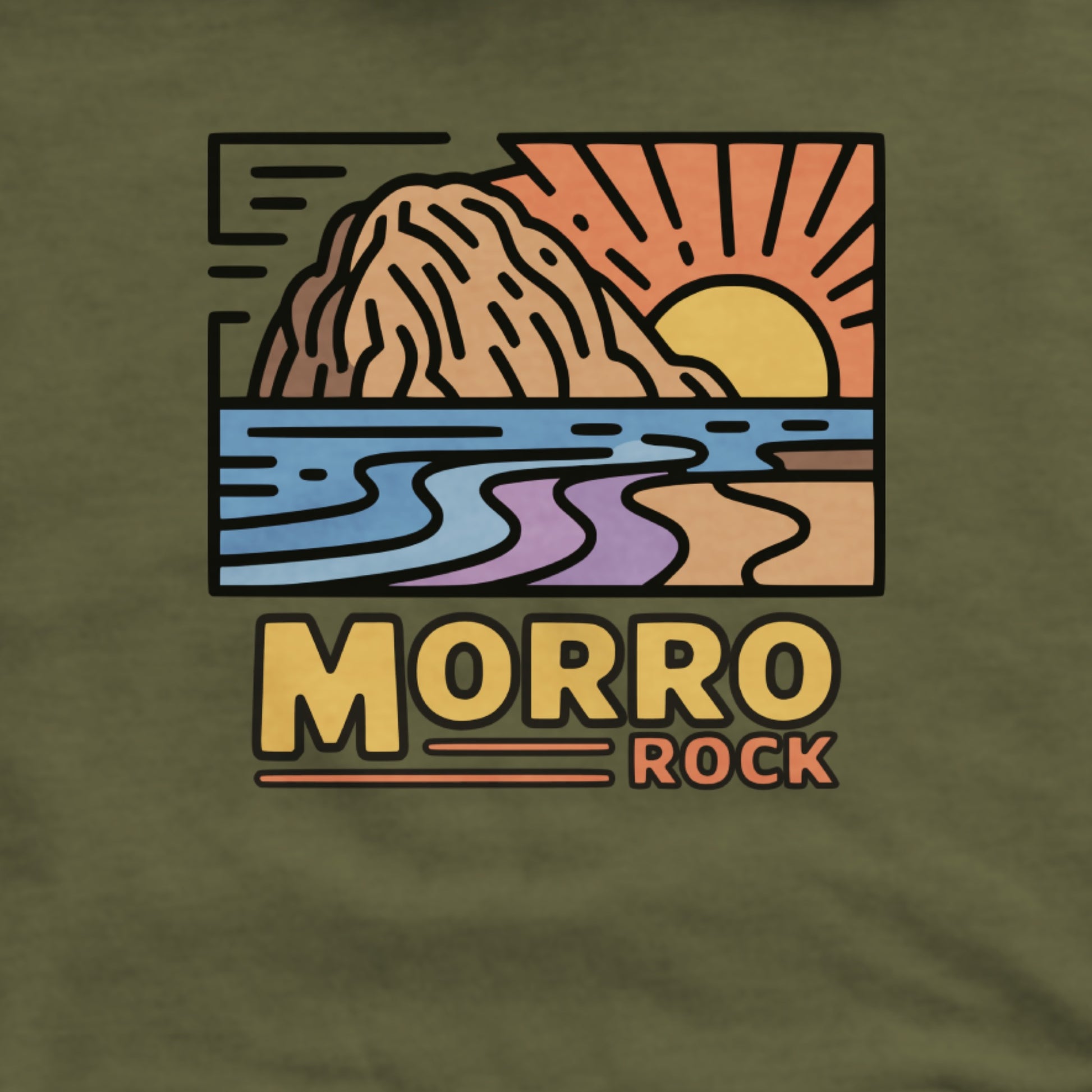 Morro Rock Hoodie Adventure and Outdoors Themed Hoodie