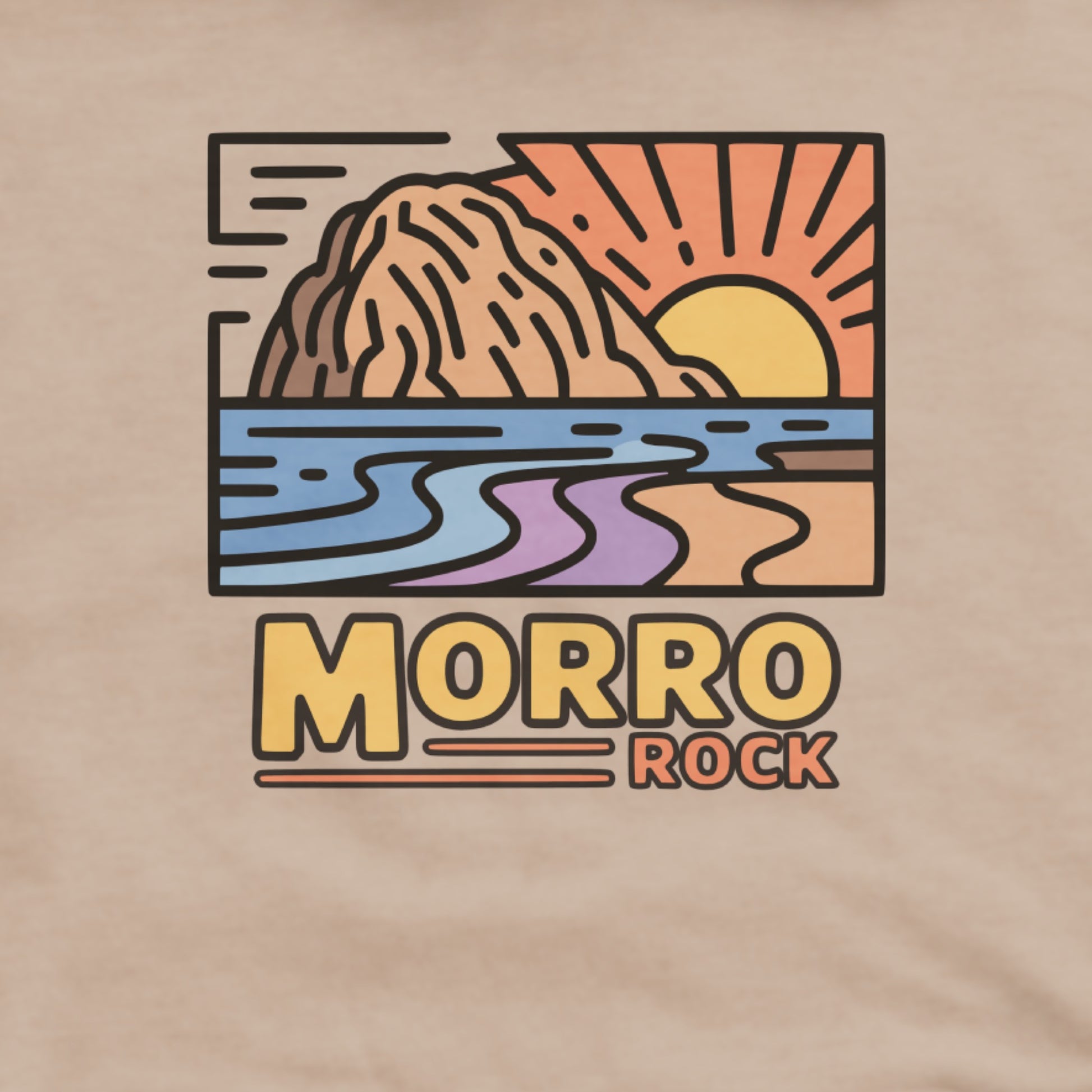 Morro Rock Hoodie Adventure and Outdoors Themed Hoodie