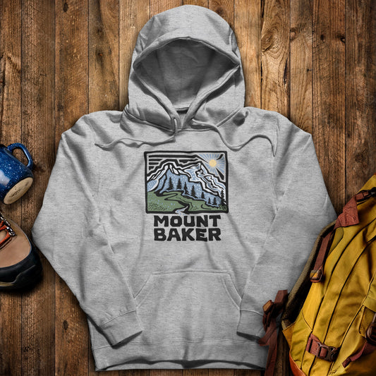Mount Baker Hoodie Sport Grey Adventure and Outdoors Themed Hoodie