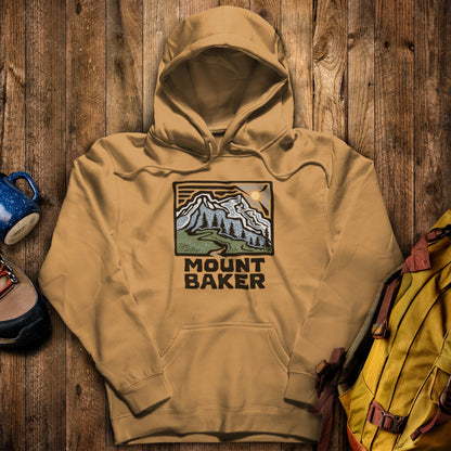 Mount Baker Hoodie Mustard Adventure and Outdoors Themed Hoodie