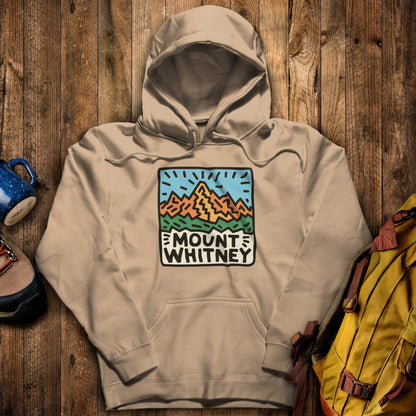 Mount Whitney Hoodie Sand Adventure and Outdoors Themed Hoodie