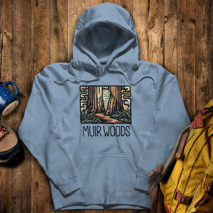 Muir Woods National Monument Hoodie Stone Blue Adventure and Outdoors Themed Hoodie
