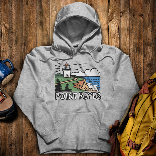 Point Reyes National Seashore Hoodie Sport Grey Adventure and Outdoors Themed Hoodie