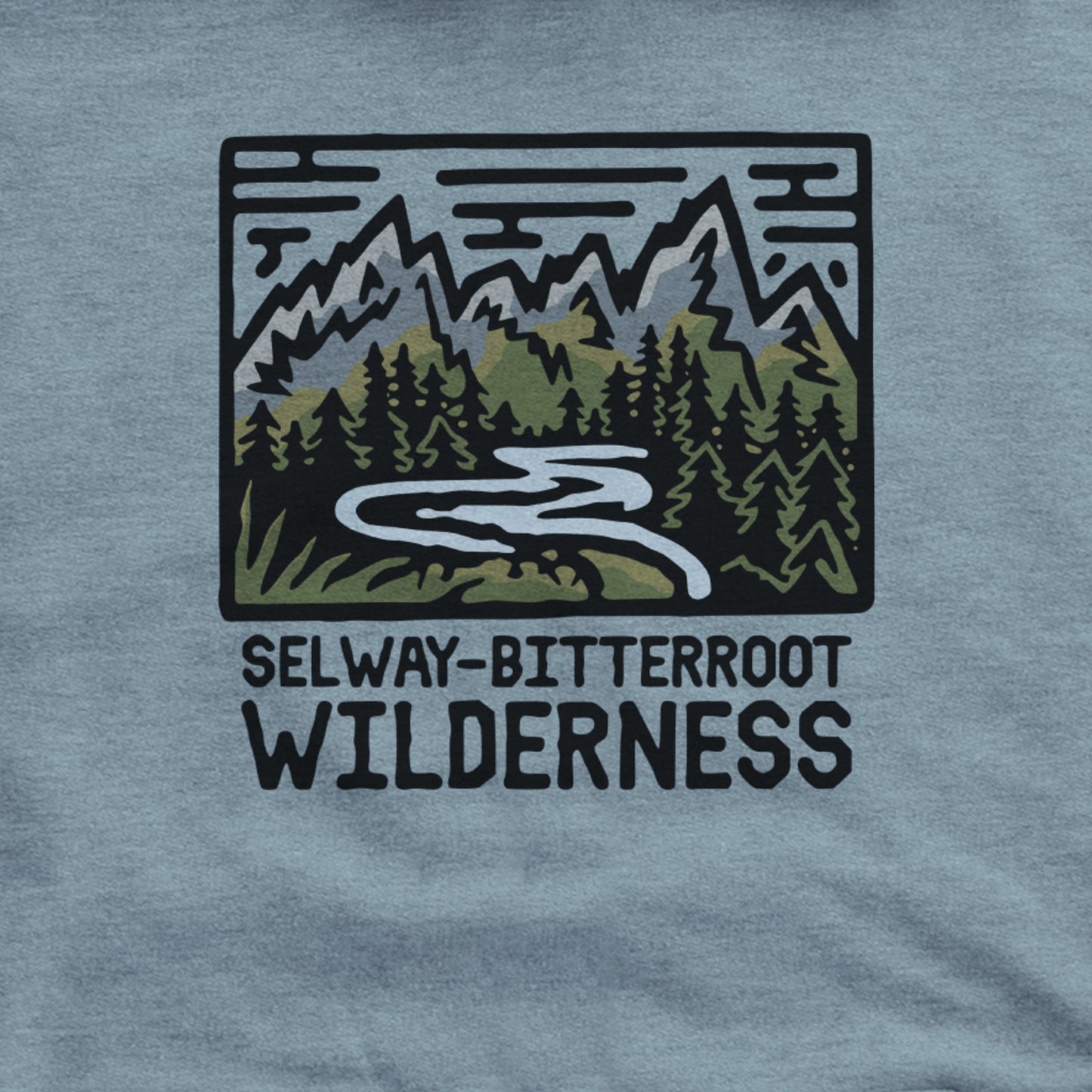 Selway-Bitterroot Wilderness Hoodie Adventure and Outdoors Themed Hoodie