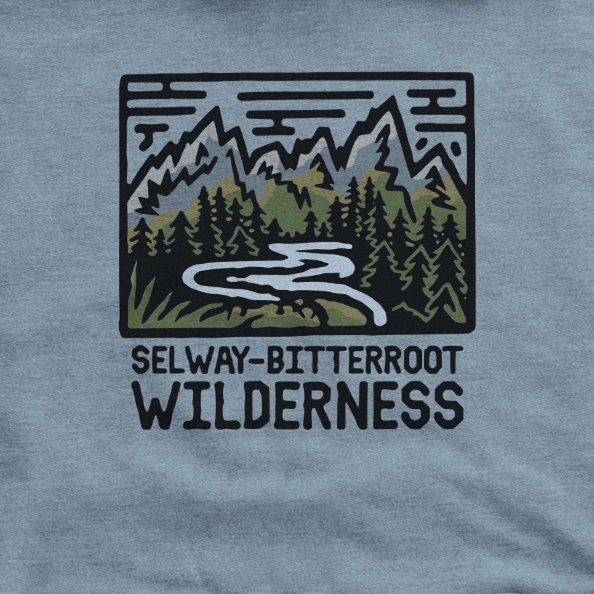 Selway-Bitterroot Wilderness Hoodie Adventure and Outdoors Themed Hoodie