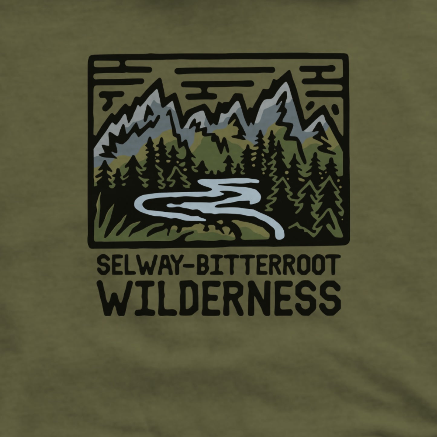 Selway-Bitterroot Wilderness Hoodie Adventure and Outdoors Themed Hoodie