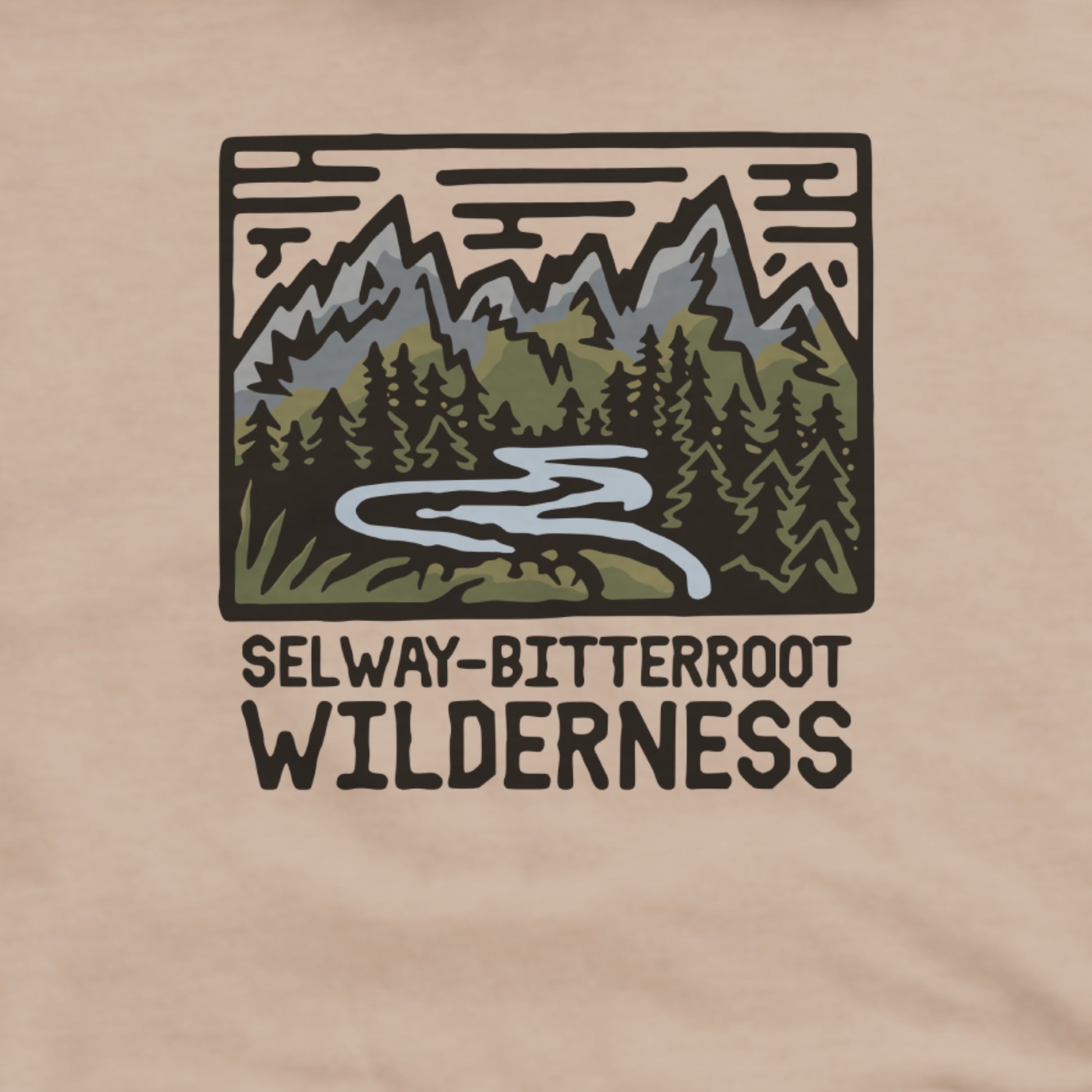Selway-Bitterroot Wilderness Hoodie Adventure and Outdoors Themed Hoodie