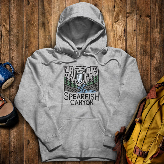 Spearfish Canyon Hoodie Sport Grey Adventure and Outdoors Themed Hoodie
