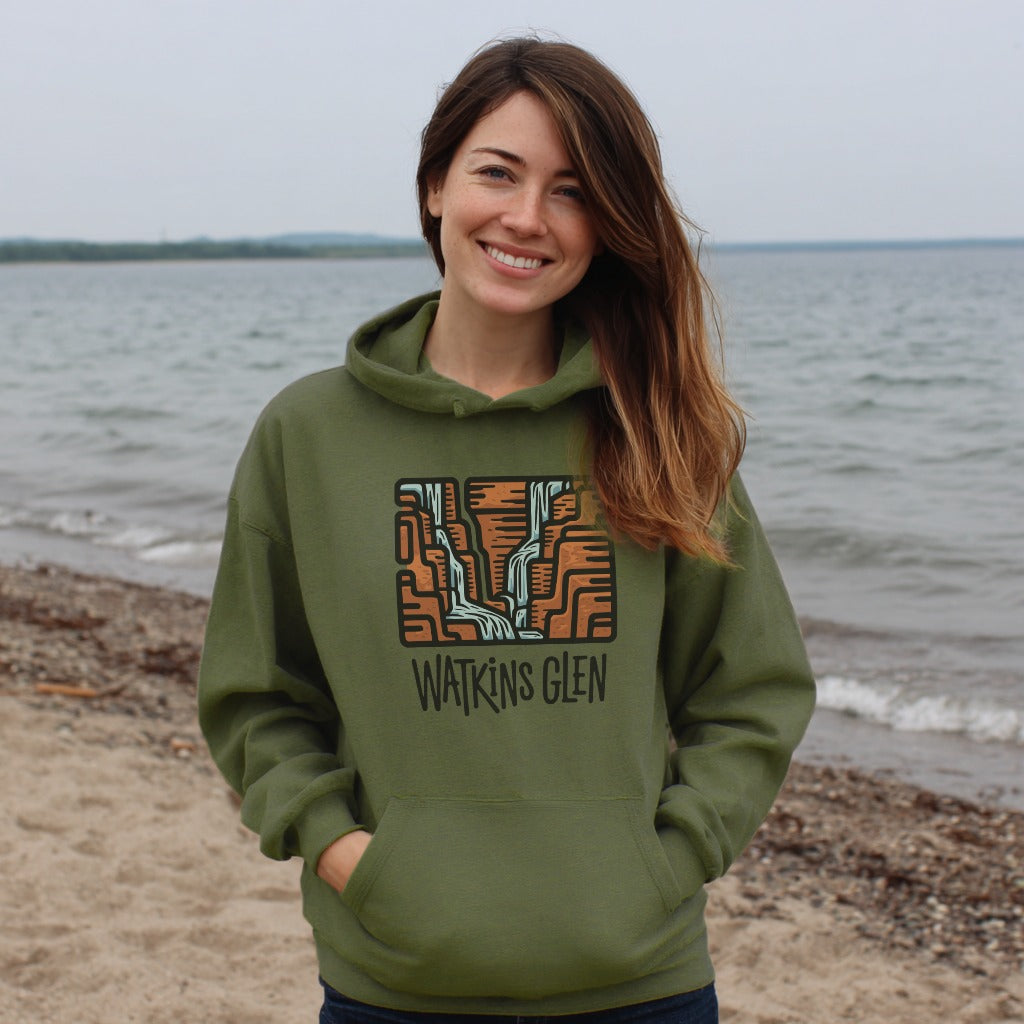 Watkins Glen Hoodie Adventure and Outdoors Themed Hoodie