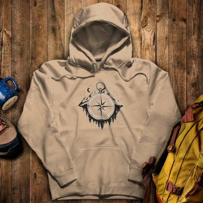 Navigate the Mountains Hoodie Sand Adventure and Outdoors Themed Hoodie