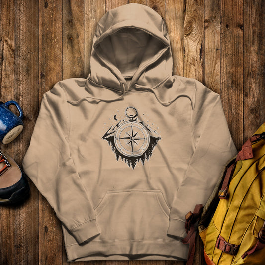 Navigate the Mountains Hoodie Sand Adventure and Outdoors Themed Hoodie