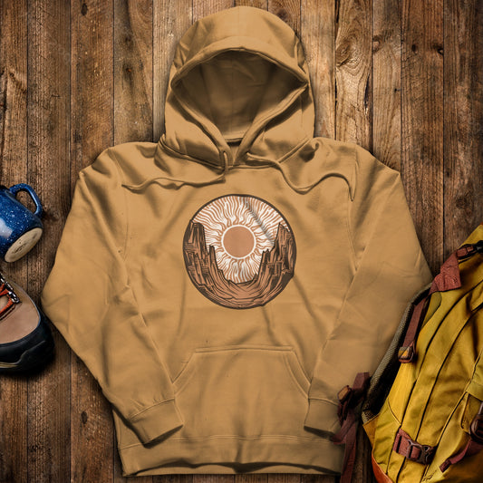 Desert Sun Hoodie Mustard Adventure and Outdoors Themed Hoodie