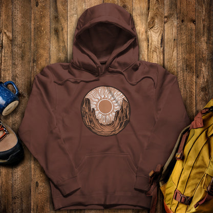 Desert Sun Hoodie Cocoa Adventure and Outdoors Themed Hoodie