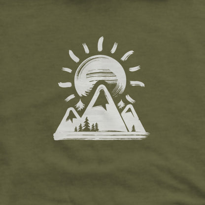 Summit Sunrise Painting Hoodie Adventure and Outdoors Themed Hoodie
