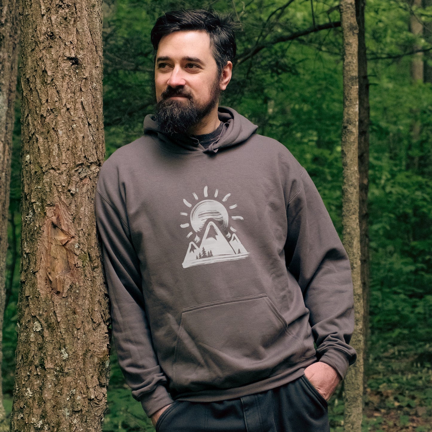 Summit Sunrise Painting Hoodie Adventure and Outdoors Themed Hoodie