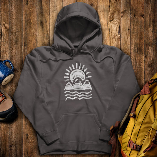 Three Sisters Hoodie Charcoal Adventure and Outdoors Themed Hoodie