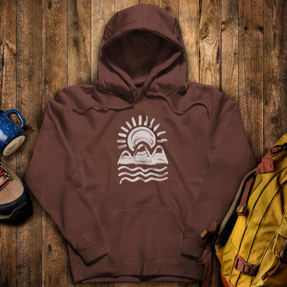 Three Sisters Hoodie Cocoa Adventure and Outdoors Themed Hoodie