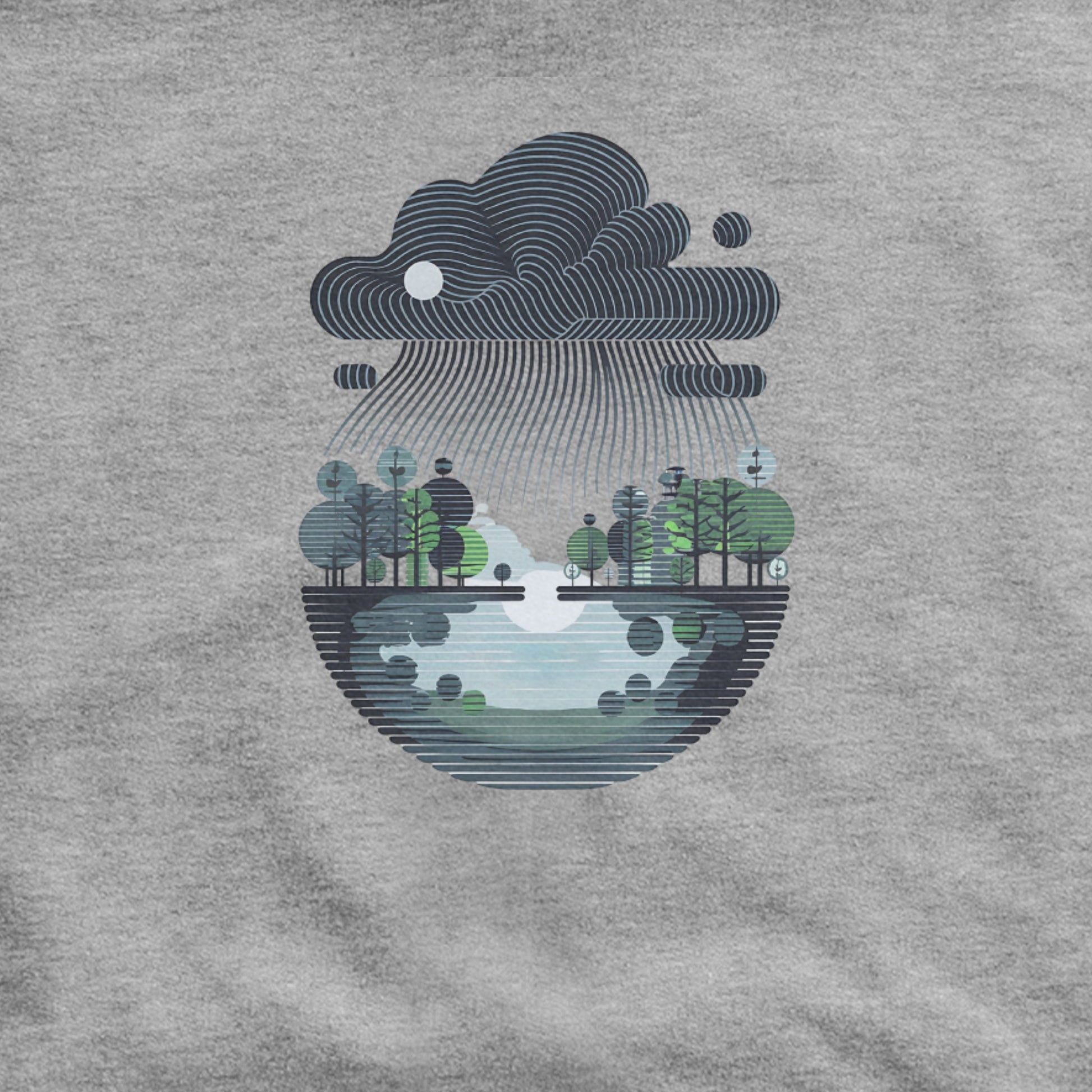 Rainy Day Reflection Hoodie Adventure and Outdoors Themed Hoodie