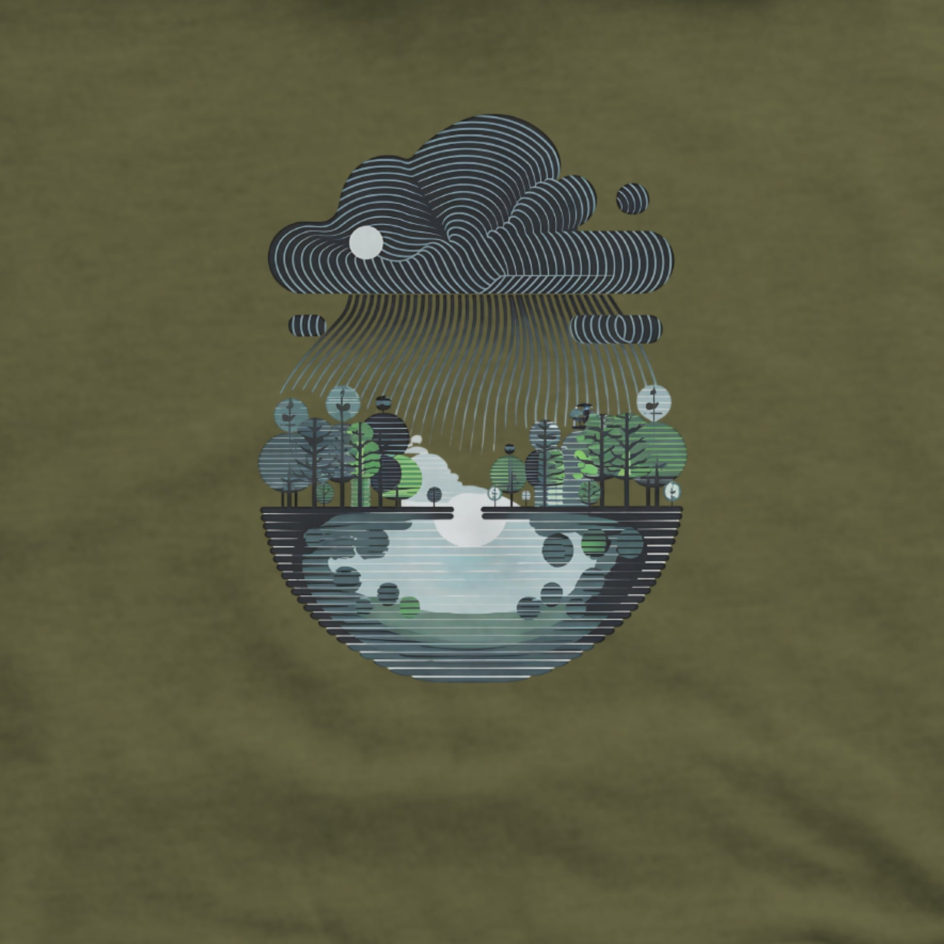 Rainy Day Reflection Hoodie Adventure and Outdoors Themed Hoodie
