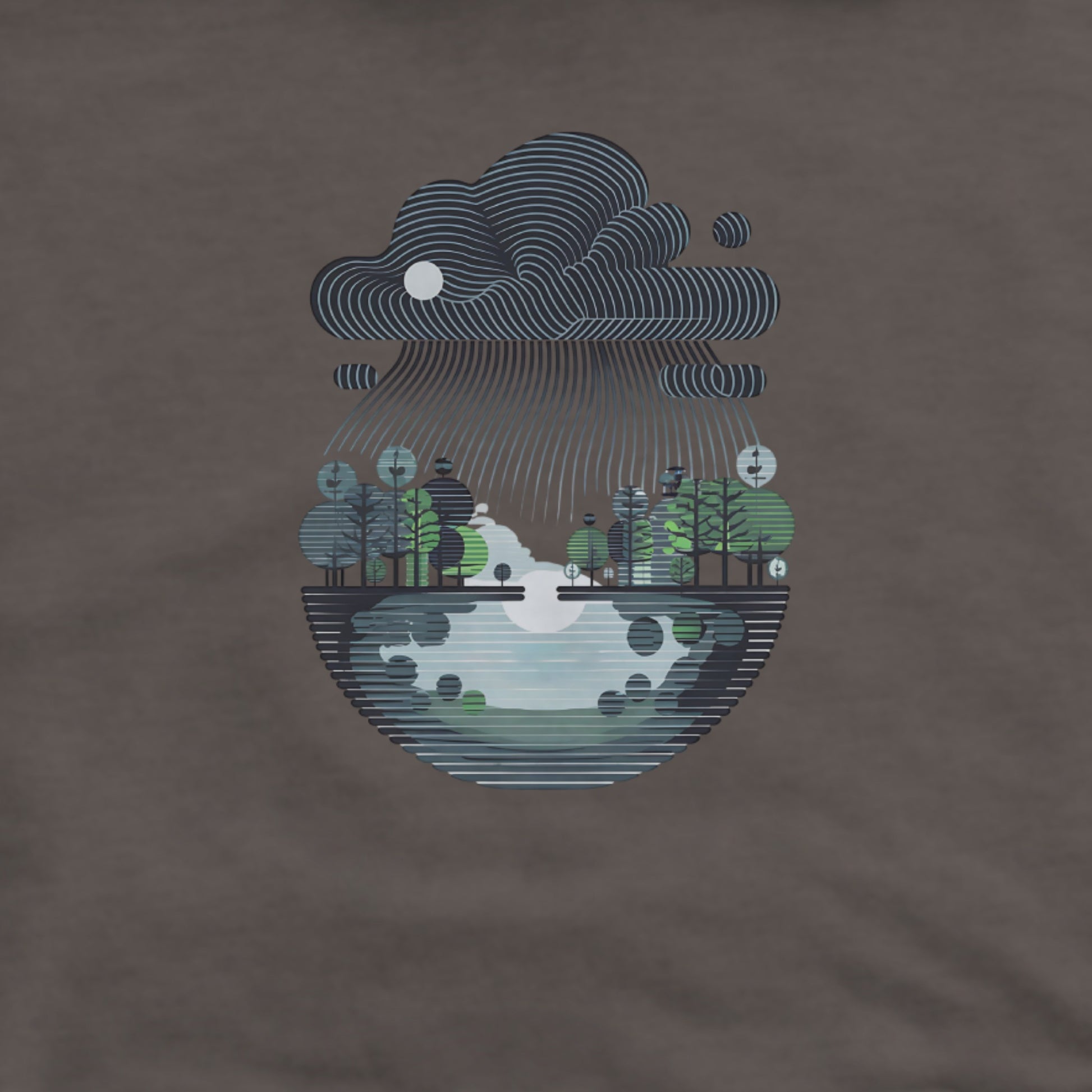 Rainy Day Reflection Hoodie Adventure and Outdoors Themed Hoodie