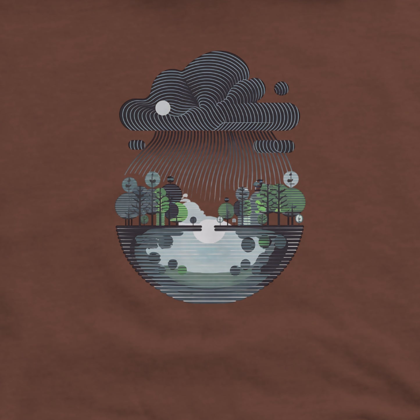 Rainy Day Reflection Hoodie Adventure and Outdoors Themed Hoodie