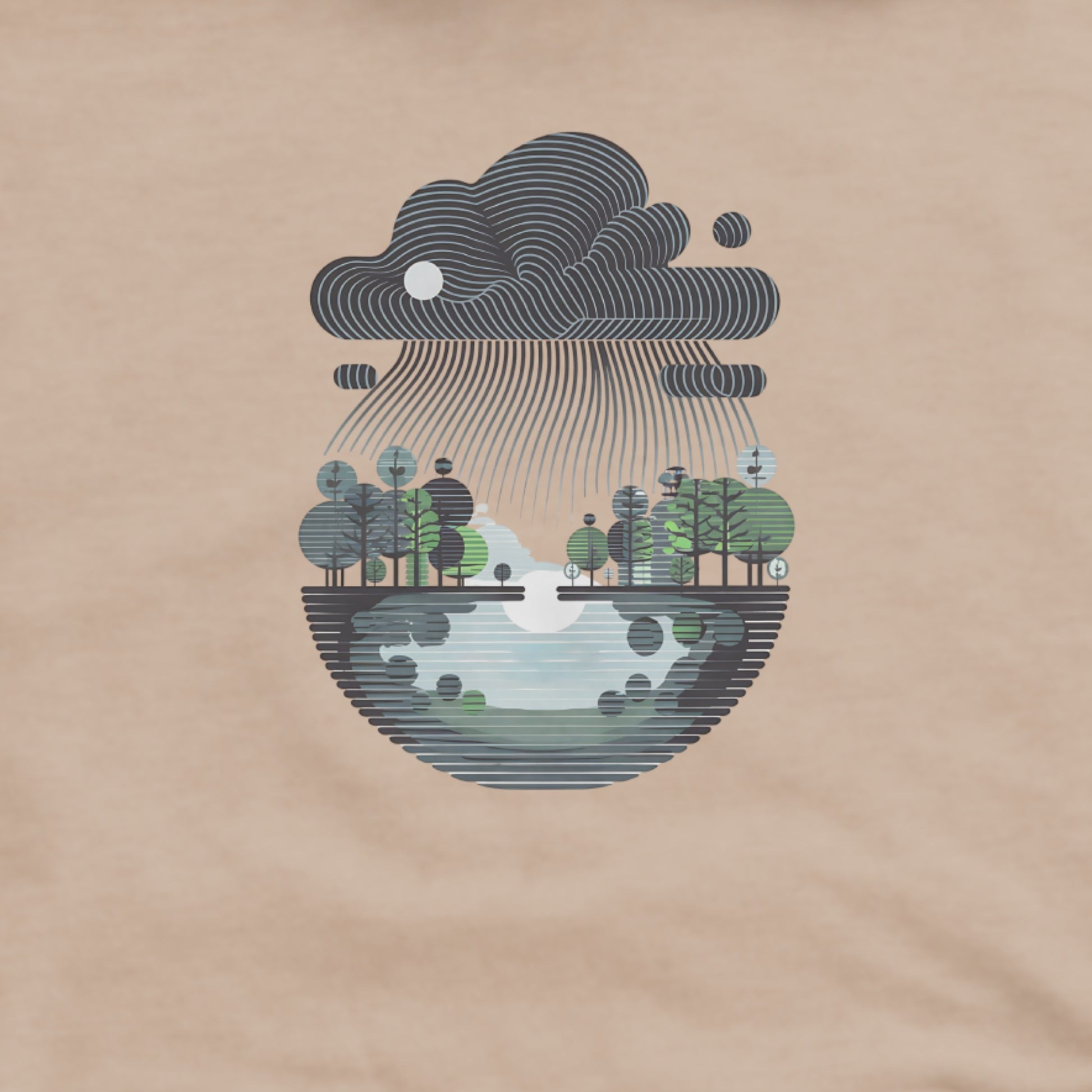 Rainy Day Reflection Hoodie Adventure and Outdoors Themed Hoodie
