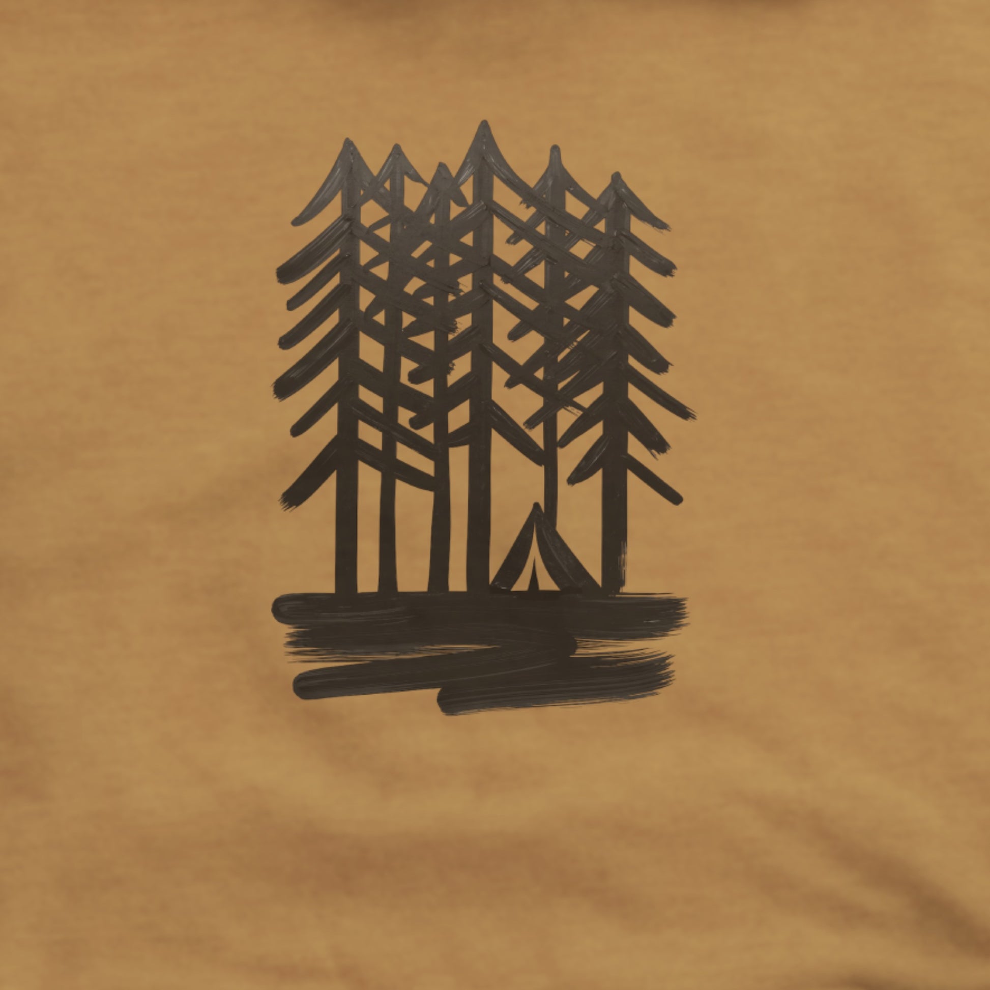 Tall Tree Painting Hoodie Adventure and Outdoors Themed Hoodie