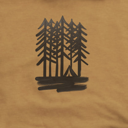 Tall Tree Painting Hoodie Adventure and Outdoors Themed Hoodie
