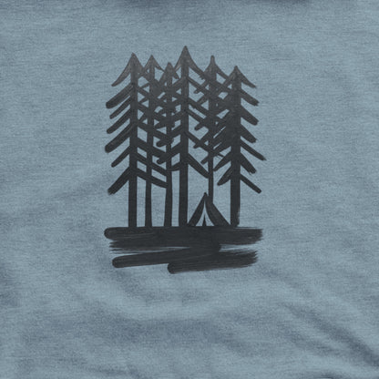 Tall Tree Painting Hoodie Adventure and Outdoors Themed Hoodie
