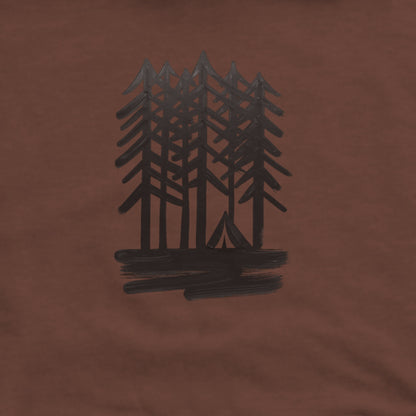 Tall Tree Painting Hoodie Adventure and Outdoors Themed Hoodie