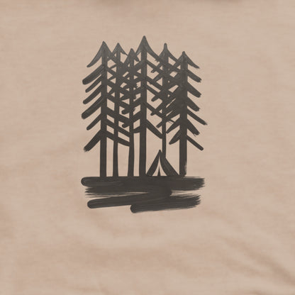Tall Tree Painting Hoodie Adventure and Outdoors Themed Hoodie