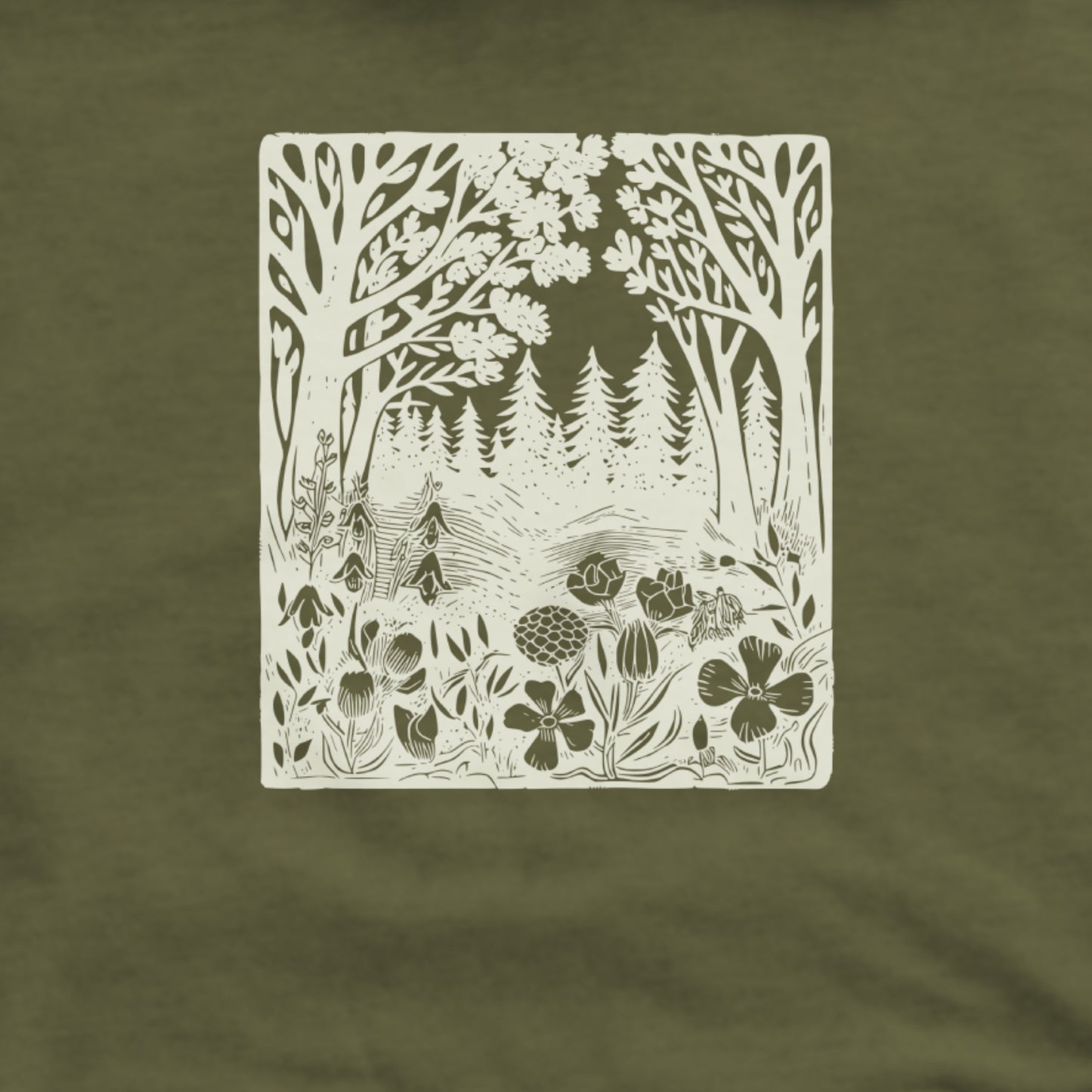 Forest Bloom Hoodie Adventure and Outdoors Themed Hoodie