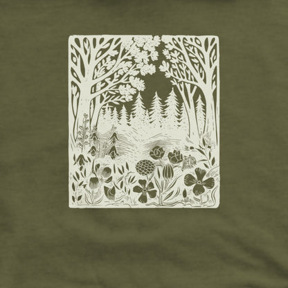 Forest Bloom Hoodie Adventure and Outdoors Themed Hoodie