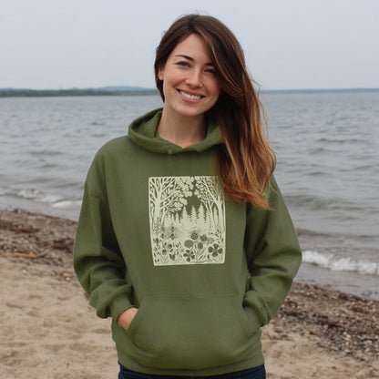 Forest Bloom Hoodie Adventure and Outdoors Themed Hoodie