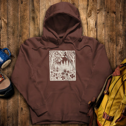 Forest Bloom Hoodie Cocoa Adventure and Outdoors Themed Hoodie