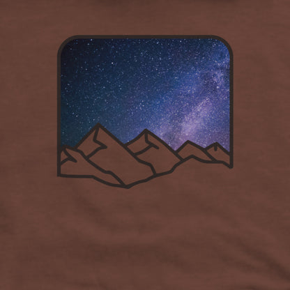 Starry Peaks Hoodie Adventure and Outdoors Themed Hoodie