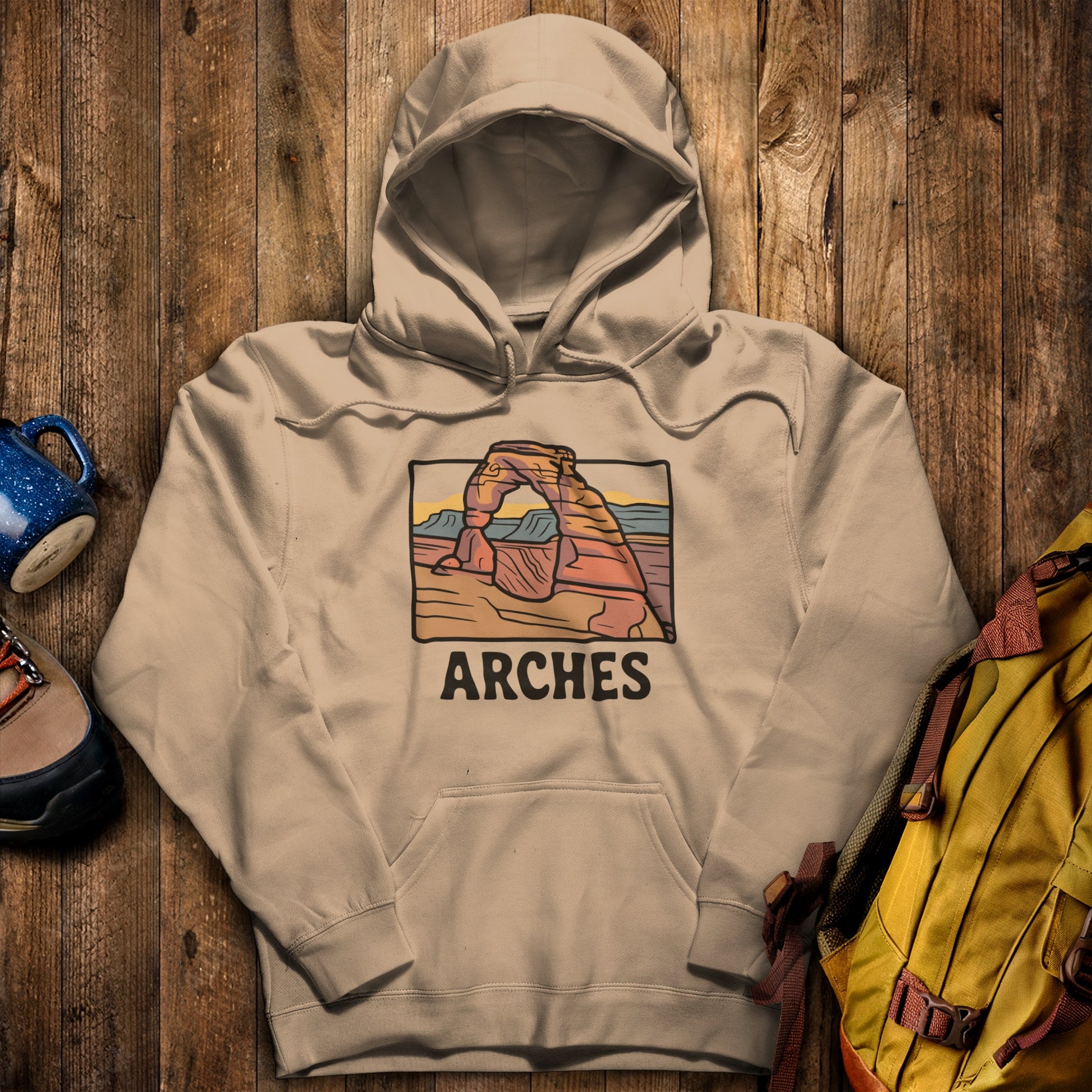 Arches National Park Hoodie Sand Adventure and Outdoors Themed Hoodie