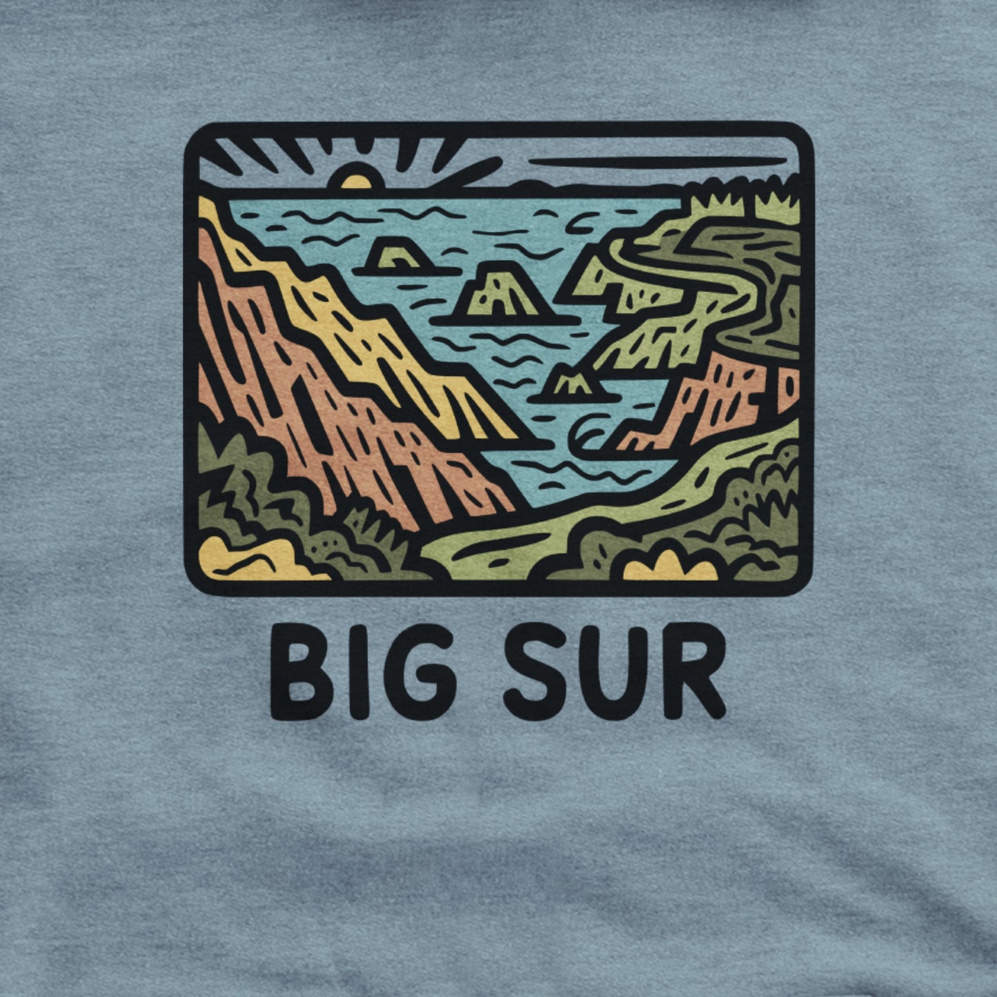 Big Sur State Park Hoodie Adventure and Outdoors Themed Hoodie