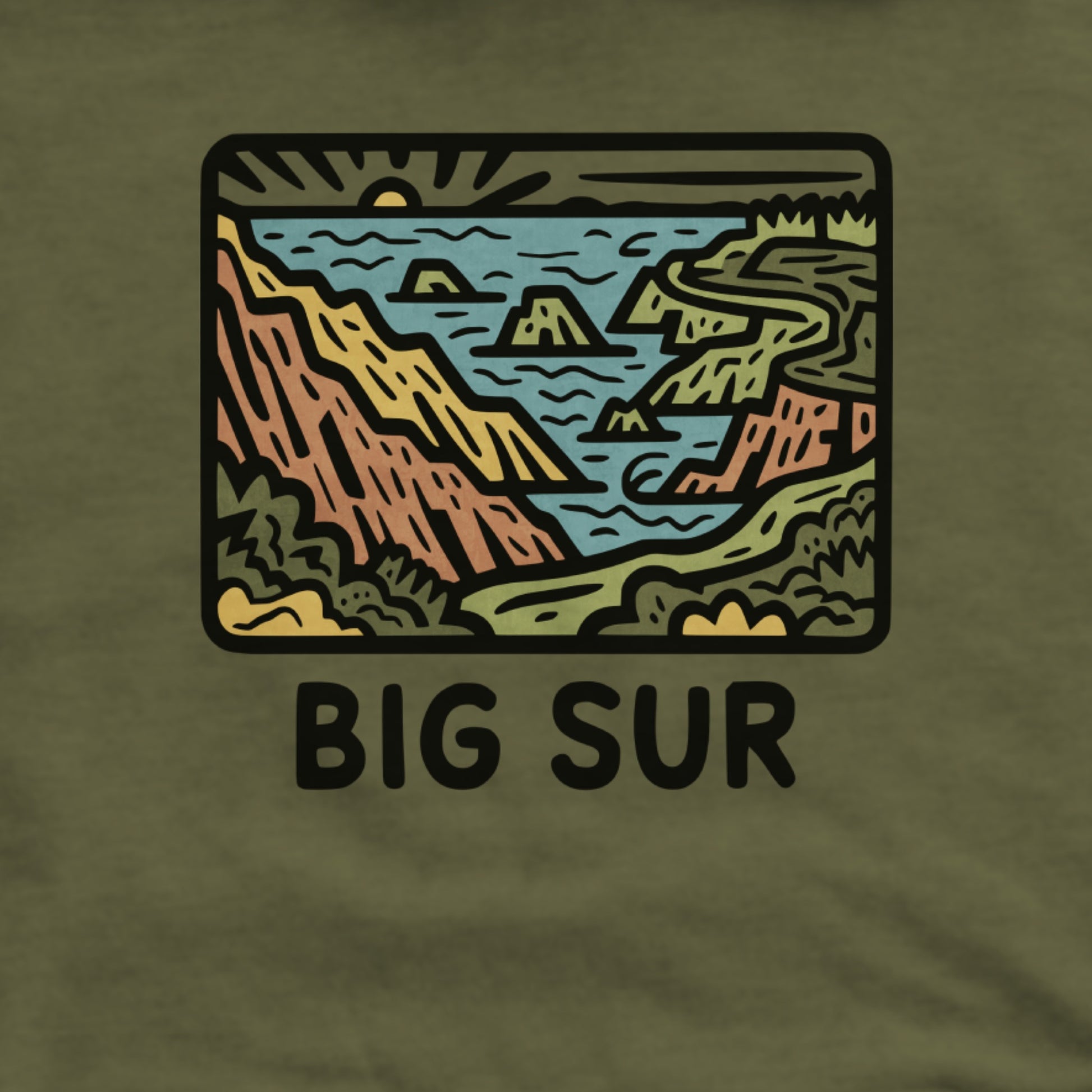 Big Sur State Park Hoodie Adventure and Outdoors Themed Hoodie